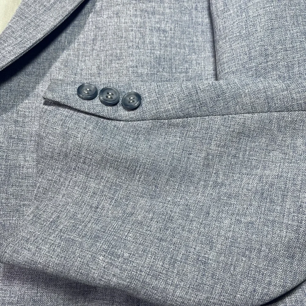 VTG Levi's Men's Action Suit Sport Coat Blazer 42R Light Blue Grey‎ 2 Button